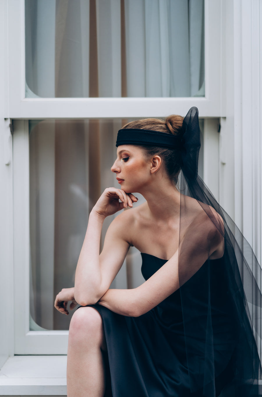 Lost in a Dream Bowtie Headband & Veil