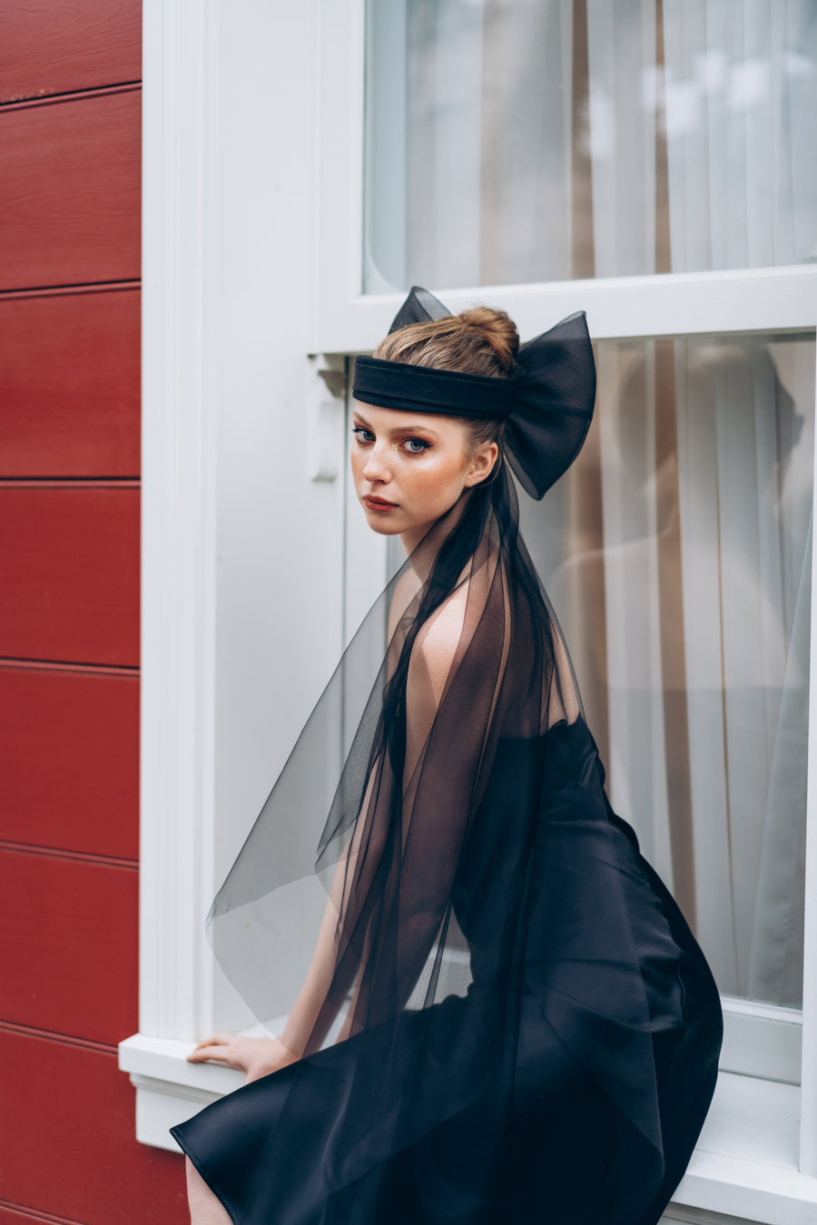 Lost in a Dream Bowtie Headband & Veil