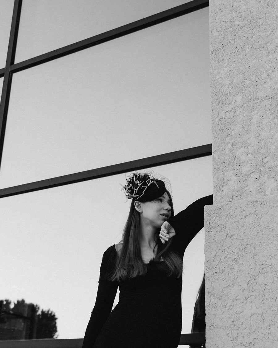 Diana In Crepe Headpiece