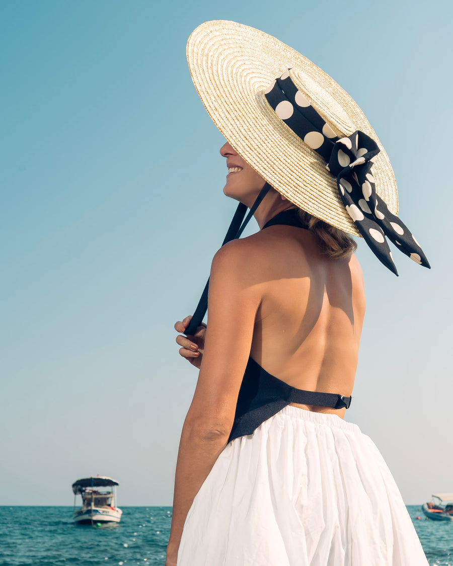 PIA Polka Dot Wide Brim Hat